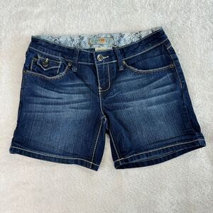 Y2K YMI‎ Jeans Denim Shorts Womens Size 1 Blue Stretch Low Rise VTG Casual Beach